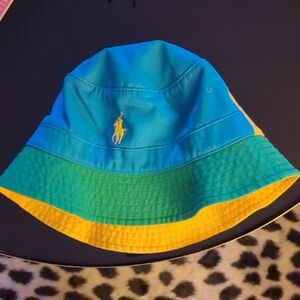 Polo by Ralph Lauren Blue and Yellow Kids Bucket Hat